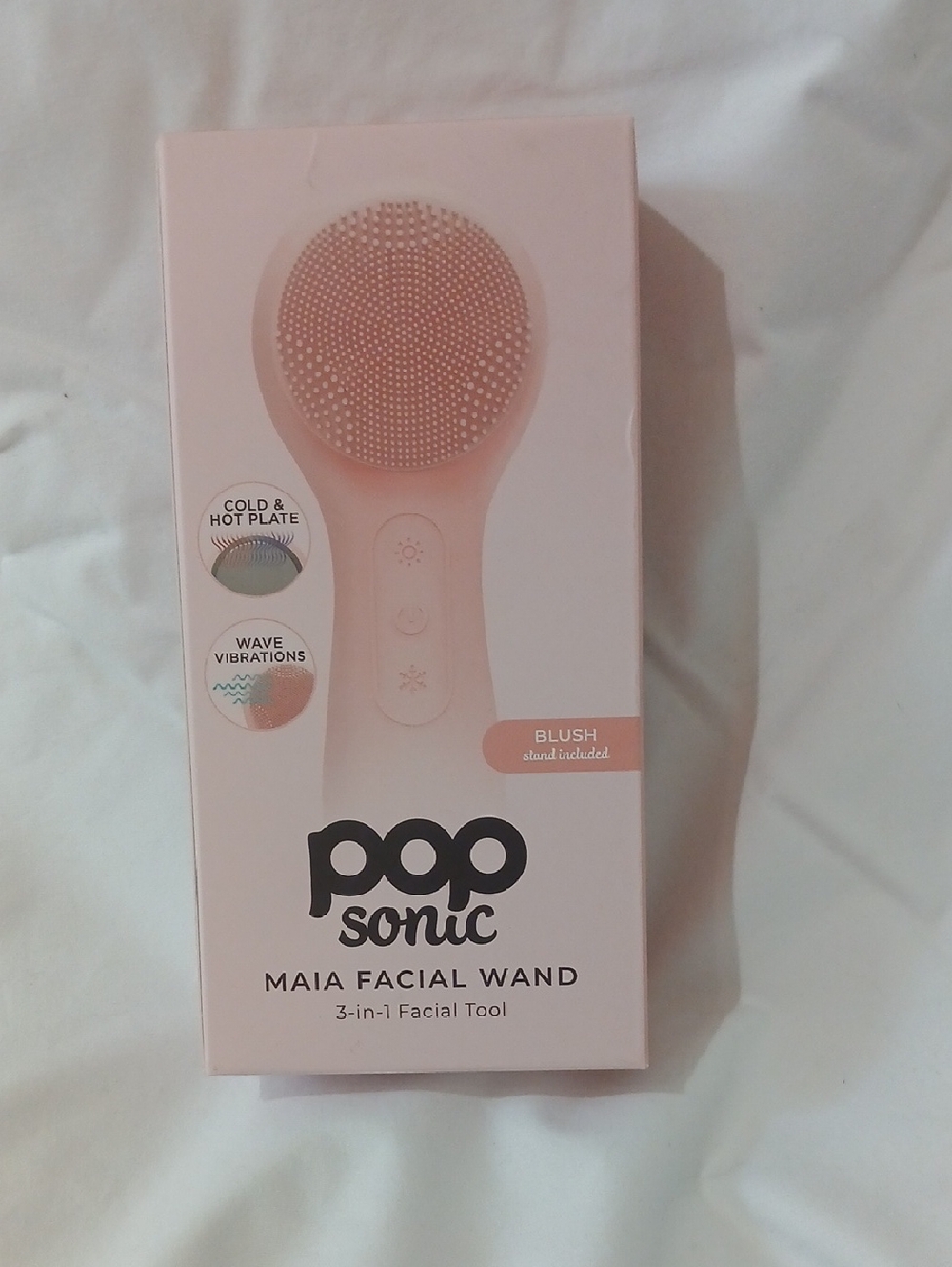 POPSonic Maia Facial Wand — Blush Pink 3-in-1 Skincare Tool
